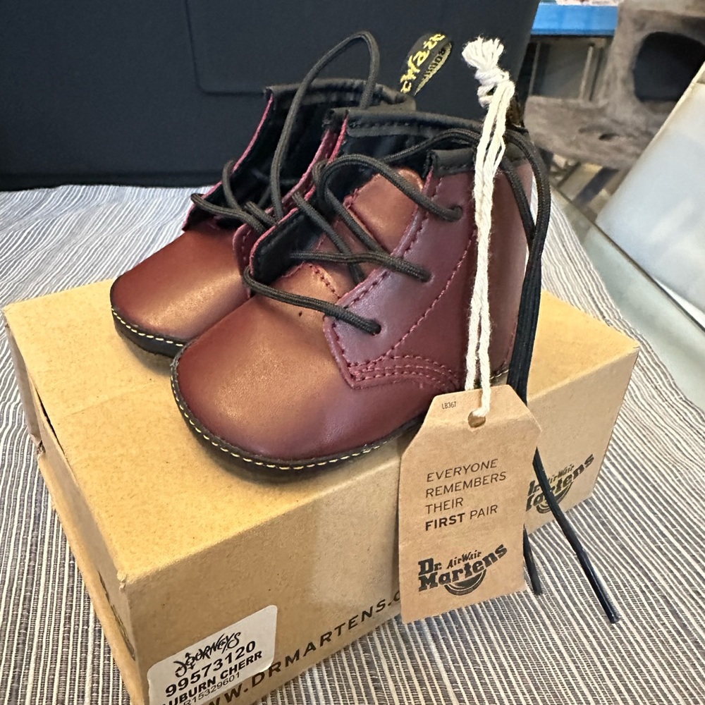 Baby Shoes - Dr. Martins - Auburn Cherry